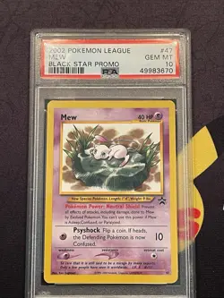 Pokemon Card Mew PSA 10 Gem Mint, Poke League Black Star Promo #47, WOTC 2002 - Image 1