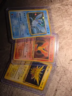 Hp Dmg Articuno Zapdos Fossil Moltres No.144 145 146 Old Pokemon Card Japanese - Image 2