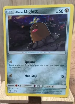 Alolan Diglett 9/12 - McDonald's Promos 2017 Pokemon Card - VLP - Image 1