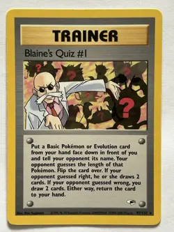 Pokemon TCG Gym Heroes Blaine's Quiz #1 Trainer Card 97/133 - Image 1