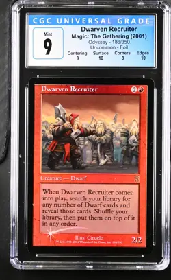 DWARVEN RECRUITER Odyssey Foil CGC 9 Q++ MTG [Nostalgium] - Image 1