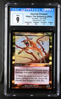 HORNED CHEETAH Invasion Foil U CGC 9 Q++ MTG [Nostalgium] - Image 1