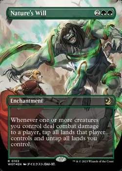 Light Play, English MTG Foil Nature's Will - Confetti Foil - Anime Borderless Wi - Image 1