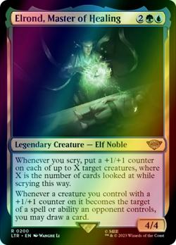 Elrond, Master of Healing FOIL, The Lord of the Rings, MTG LTR NM - Image 1