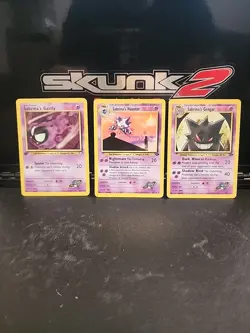 Pokemon TCG Sabrina's Gastly, Haunter, Gengar Evolutionary Set NM - Image 1