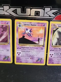 Pokemon TCG Sabrina's Gastly, Haunter, Gengar Evolutionary Set NM - Image 3