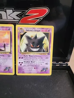 Pokemon TCG Sabrina's Gastly, Haunter, Gengar Evolutionary Set NM - Image 4