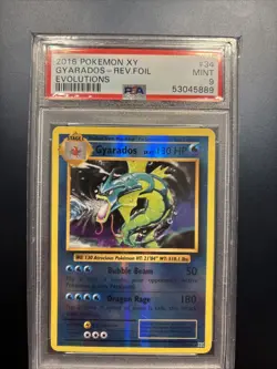 2016 Pokemon XY Evolutions 34/108 Gyarados Reverse Holo - PSA 9 Mint - Image 1