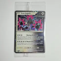 Pokemon Paradox Rift Iron Jugulis 158/182 Cosmos Holo Sealed Exclusive - Image 1