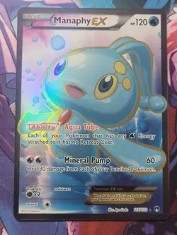 Pokemon Karte Manaphy EX 116/122 Full Art Ultra Rare XY BreakPoint Near Mint - Image 1