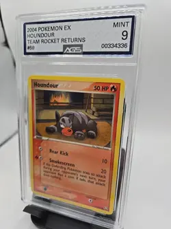 2004 POKEMON EX TEAM ROCKET RETURNS #59/109 HOUNDOUR AGS 9 MINT FREE SHIPPING - Image 2