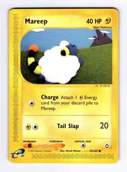 Mareep Aquapolis #093 (2003) Common HP Pokemon - Image 1