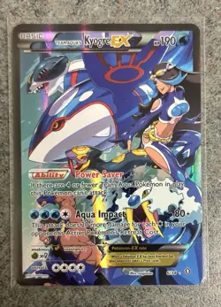 Pokemon 2015 Team Aquas Kyogre EX Full Art 6/34 Double Crisis - Image 1
