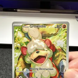 Pokemon TCG Hisuian Growlithe 181/167 Twilight Masquerade Illustration Rare NM - Image 2
