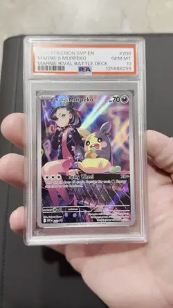 2025 POKEMON SVP EN-SV BLACK STAR PROMO #206 MARNIE'S MORPEKO PSA 10 - Image 2