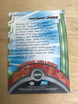 Topps Pokemon 2000 HV4 TEAM ROCKET JAMES Non Foil TV Animation Edition - Image 2