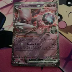 Team Rocket's Mewtwo ex 081/182 NM/M SV Destined Rivals Pokemon TCG - Image 1