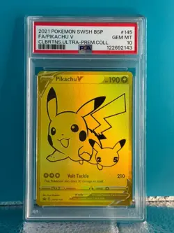 Pokemon - Pikachu V SWSH145 [PROMO] Celebrations UPC *PSA 10* - Image 1