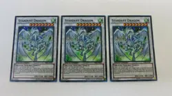 3x STARDUST DRAGON YUGIOH SHSP-ENSE1 LIMITED YUGIOH SUPER RARE NM / UNPLAYED - Image 1