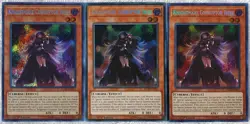 Yugioh 3x Knightmare Corruptor Iblee FLOD-EN017 Secret Rare 1st Ed NM Playset - Image 1