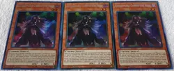Yugioh 3x Knightmare Corruptor Iblee FLOD-EN017 Secret Rare 1st Ed NM Playset - Image 2