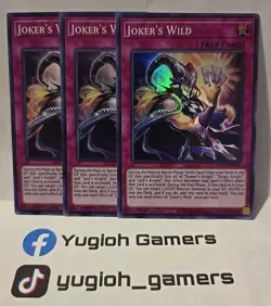 YUGIOH JOKER'S WILD X3 SUPER KICO 1ST EDITION LIGHT PLAYED - Image 1
