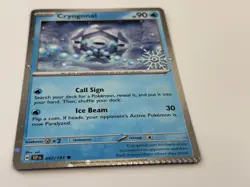Cryogonal Pokemon TCG Card Winter Stamped Crimped Error 2024 - Image 2