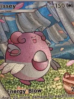 Blissey 185 Pokemon TCG Pocket Wisdom Of Sea And Sky Textured Fanart Card - Image 2