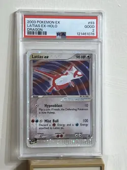 Pokemon Latias EX Dragon Ultra Rare-Holo Card #93 2003 PSA 2 - Image 1