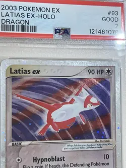 Pokemon Latias EX Dragon Ultra Rare-Holo Card #93 2003 PSA 2 - Image 2