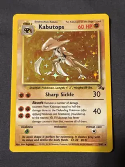 Kabutops - 9/62 - Pokemon Fossil Unlimited Holo Rare Card WOTC LP - Image 1