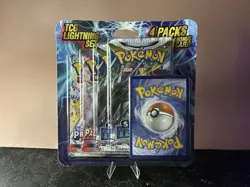 Pokemon TCG Lightning Set 4 Booster Packs 1 Bonus Card - Image 1