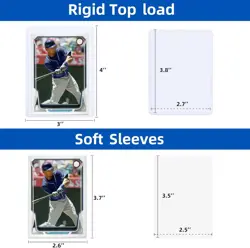 1000 Card Sleeves Top Loaders for Cards, 500 Toploaders + 500 Penny - Image 4