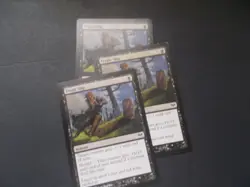 Tragic Slip x3 MTG Dark Ascension Black Common Instant LP - Image 1