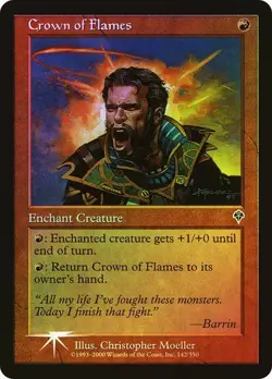 Invasion MTG FOIL Crown of Flames Magic - Image 1