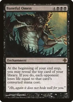 Magic The Gathering MTG BANEFUL OMEN Rise of the Eldrazi NM Near Mint - Image 1