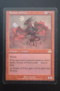 Magic The Gathering MTG AVATAR OF FURY Prophecy MP Moderately Played - Image 1