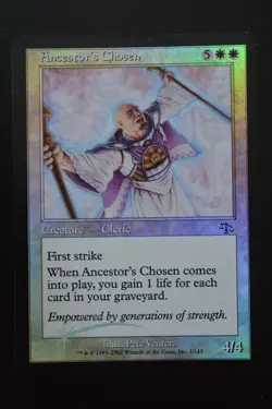 Magic The Gathering MTG ANCESTOR'S CHOSEN FOIL Judgment MP Moderately Played - Image 1