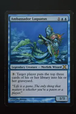 Magic The Gathering MTG AMBASSADOR LAQUATUS Tenth Edition MP Moderately Played - Image 1