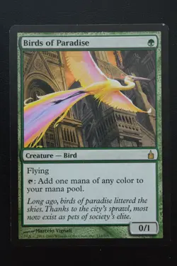 Magic The Gathering MTG BIRDS OF PARADISE Ravnica: City of Guilds MP Played - Image 1