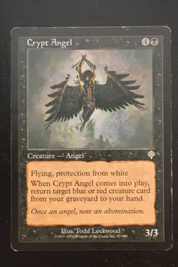 Magic The Gathering MTG CRYPT ANGEL Invasion MP Moderately Played - Image 1