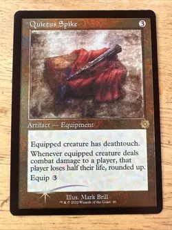 MTG Magic The Gathering Quietus Spike Foil Retro Frame Artifact Commander - Image 1