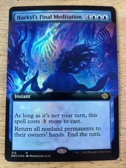 MTG. Hurkyl's Final Meditation. Foil Borderless. The Brothers' War. Pack Fresh - Image 1