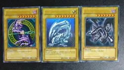 YuGiOh Ultra Rare Asian English 1st ED Blue Eyes Red Eyes Dark Magician SDY SDK - Image 1