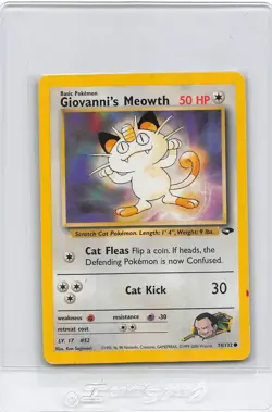 GIOVANNI’S MEOWTH 74/132 - Gym Challenge - VINTAGE WOTC Pokemon Card - LP/MP - Image 1