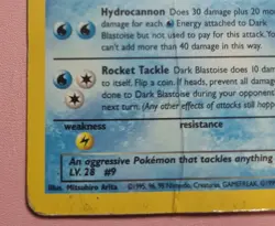 Dark Blastoise 3/82 Team Rocket Holo Rare Pokemon Card l Holo - Image 5