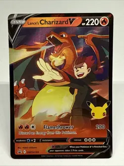 Pokemon Cards Lance’s Charizard V Promo SWSH133 250 - Image 1
