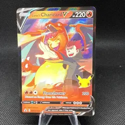 Pokemon TCG Lances' Charizard v Celebrations SWSH133 Black Star Promo Card - Image 1