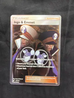 Pokemon Cards: Team Up Ultra Rare Full Art: Ingo & Emmet 176/181 - Image 1
