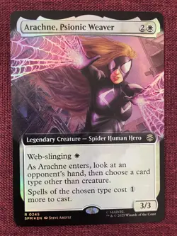 Arachne, Psionic Weaver FOIL EXTENDED NM/M MTG Spiderman Magic Card - Image 1